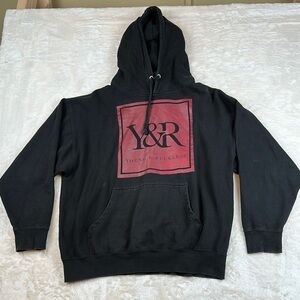 Young & Reckless Black and Red Hoodie Sweatshirt